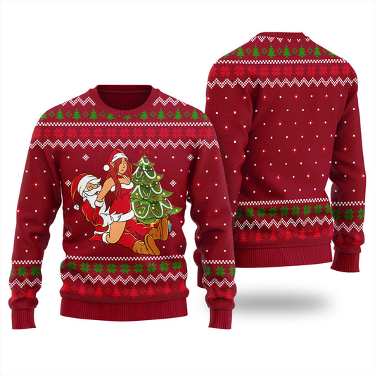 Sexy Santa Couple Men's Ugly Christmas Sweater