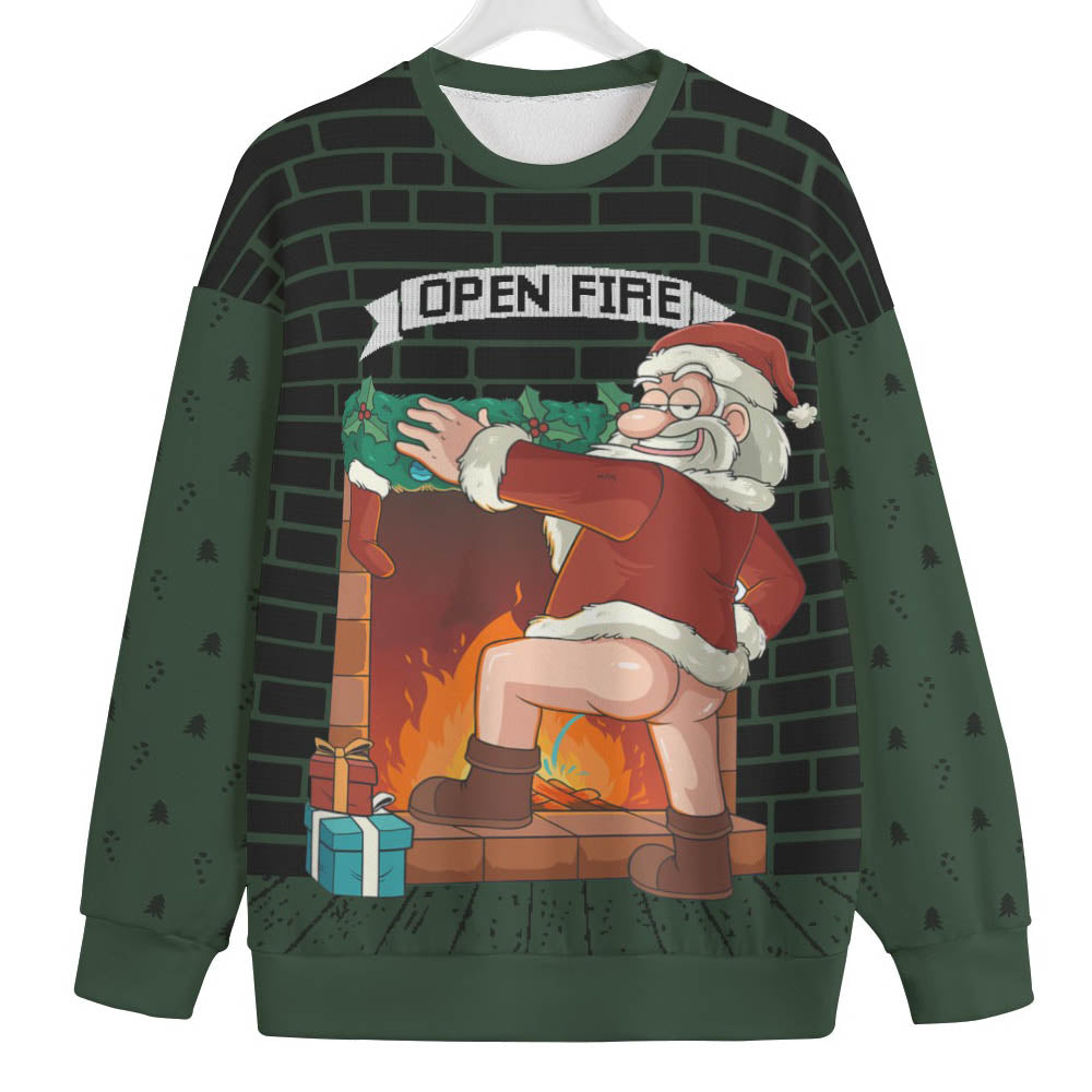 Sexy Santa Inappropriate Plus Size Ugly Christmas Sweater