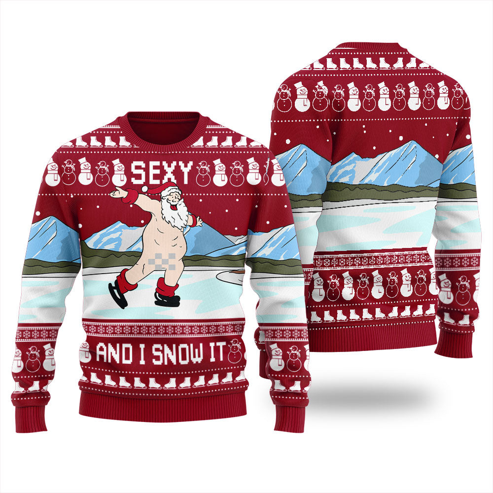 Sexy Santa Dirty Men's Ugly Christmas Sweater
