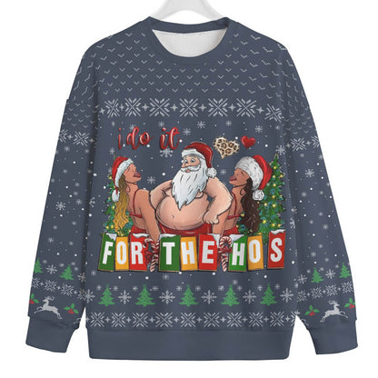 Sexy Santa Womens Plus Size Ugly Christmas Sweater Do It For The Hos