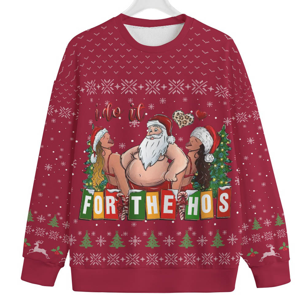 Sexy Santa Womens Plus Size Ugly Christmas Sweater Do It For The Hos
