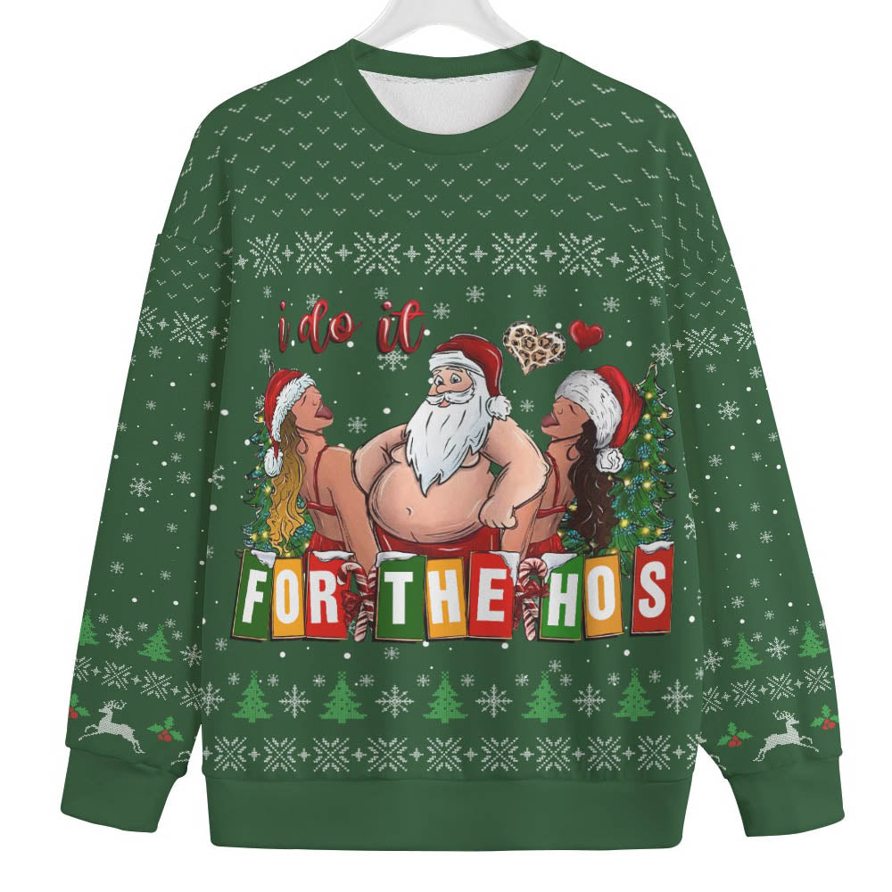 Sexy Santa Womens Plus Size Ugly Christmas Sweater Do It For The Hos