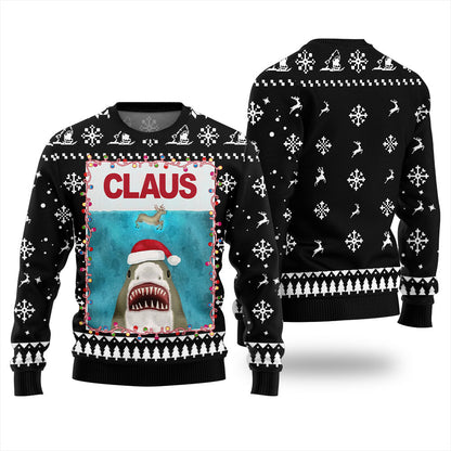 Shark Claus Christmas Ugly Sweater