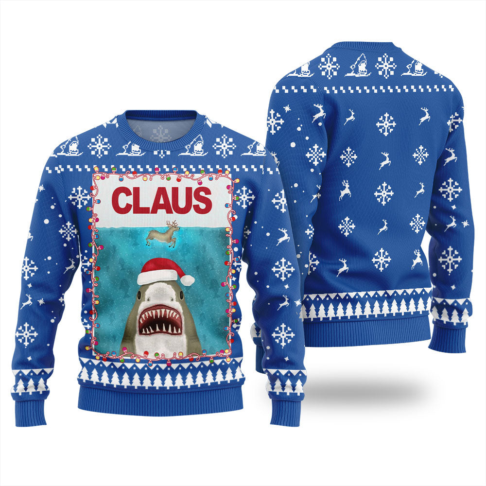 Shark Claus Christmas Ugly Sweater