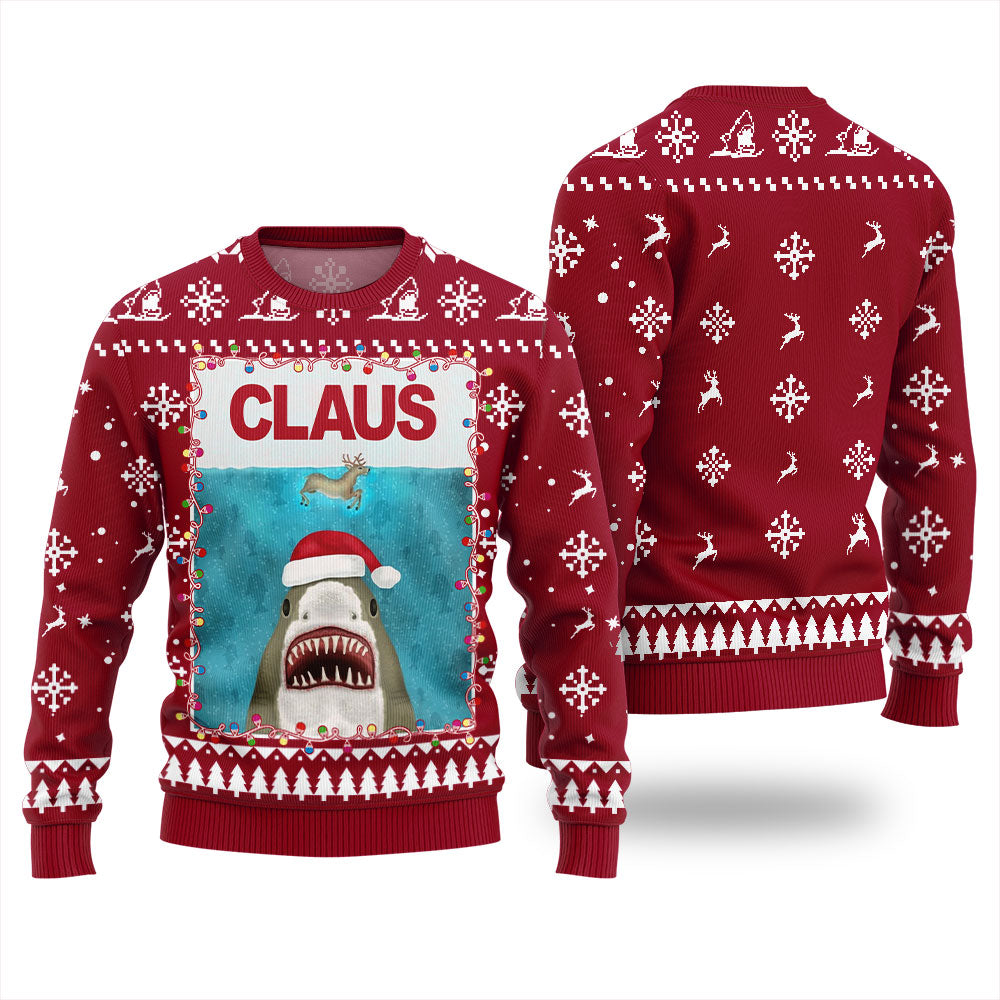 Shark Claus Christmas Ugly Sweater