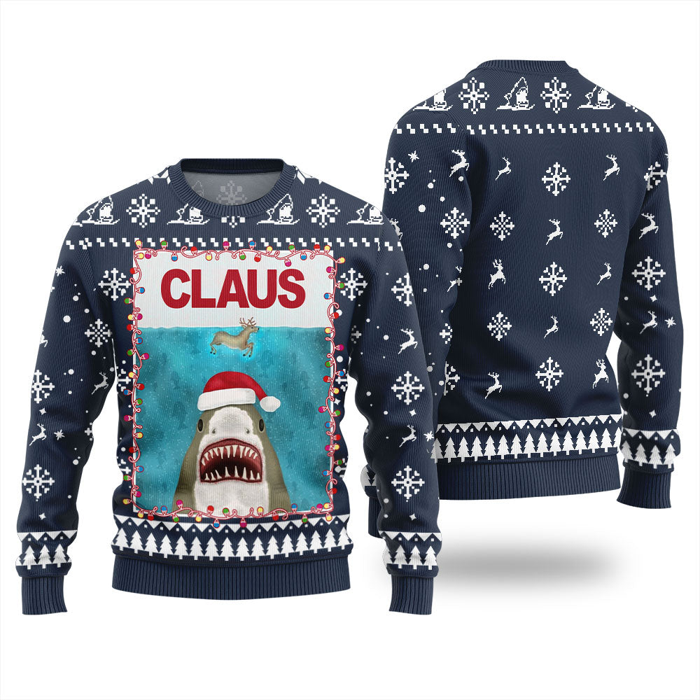 Shark Claus Christmas Ugly Sweater