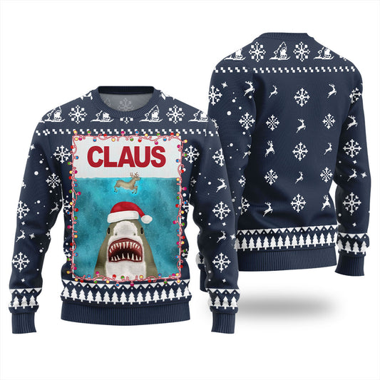 Shark Claus Christmas Ugly Sweater