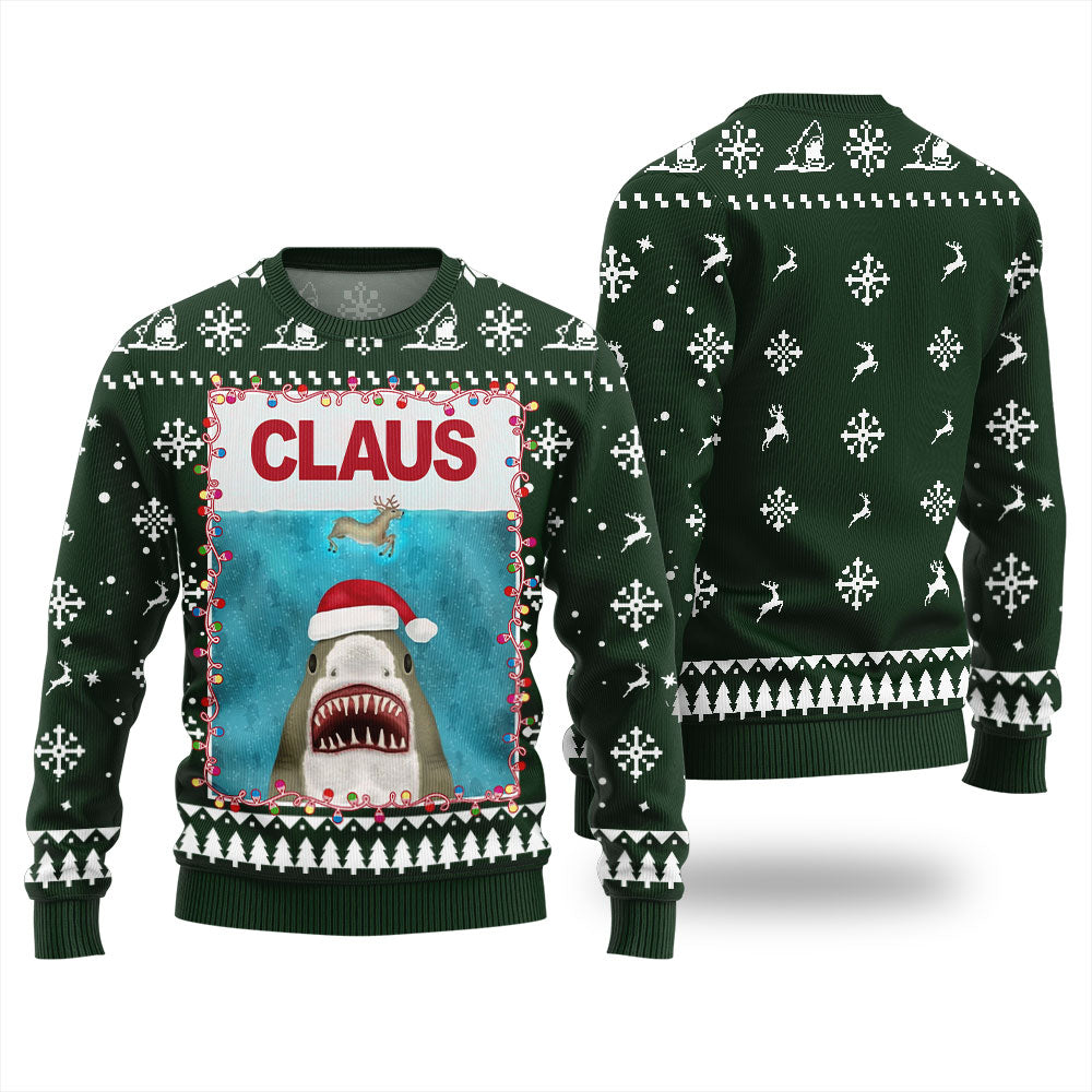Shark Claus Christmas Ugly Sweater