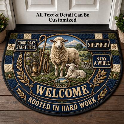 Shepherd Personalized Half Round Mat | 5To9Vibe