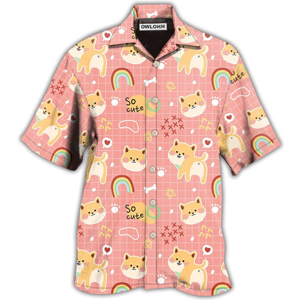 Hawaiian Shirt / Adults / S Shiba Inu Cute Cainbow - Hawaiian Shirt 
