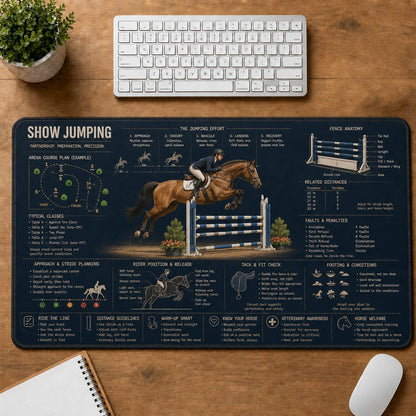 Show Jumping Sports Visual Guide Desk Mat | 5To9Vibe