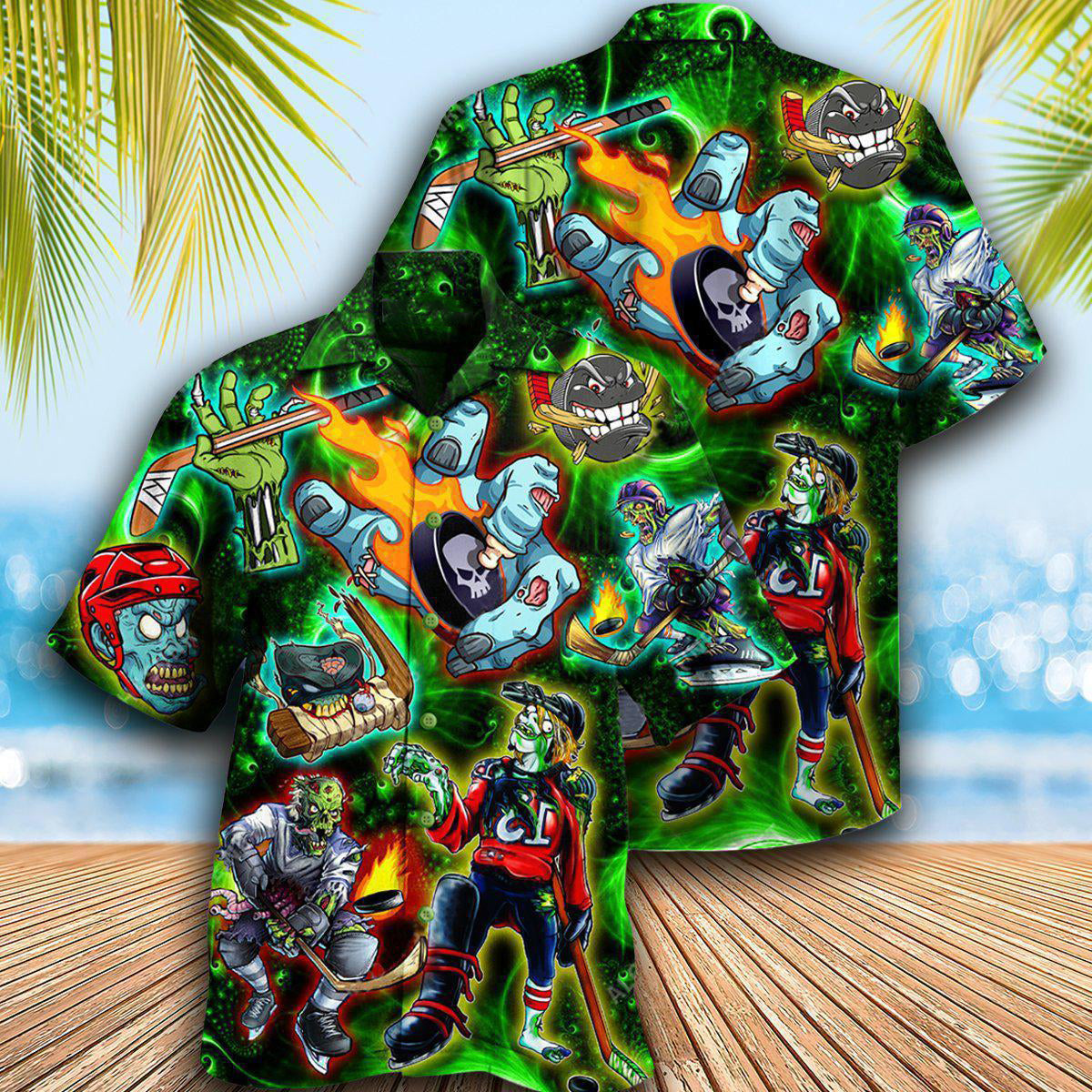 Ice Hockey Shut Your Five Hole - Hawaiian Shirt 