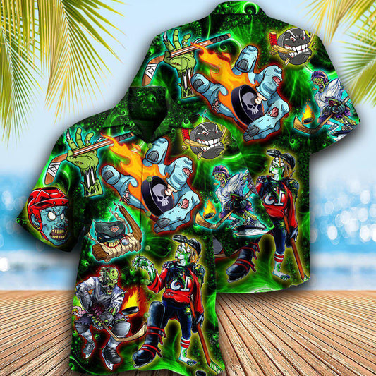 Ice Hockey Shut Your Five Hole - Hawaiian Shirt 