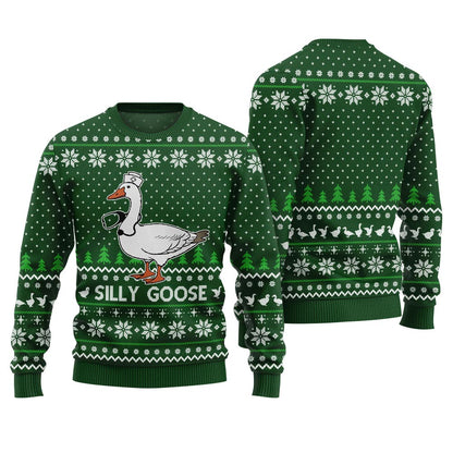 Silly Goose Nurse Ugly Christmas Sweater