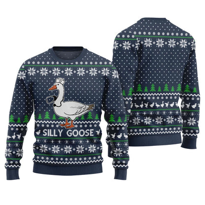 Silly Goose Nurse Ugly Christmas Sweater