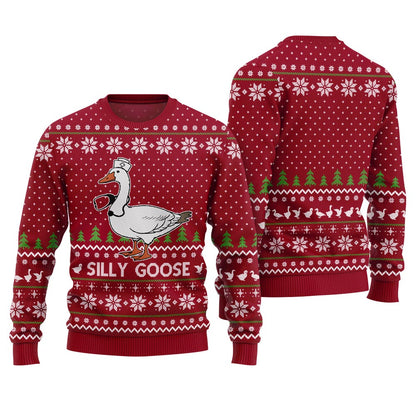 Silly Goose Nurse Ugly Christmas Sweater