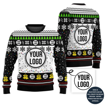 Simple Custom Company Logo Ugly Christmas Jumper