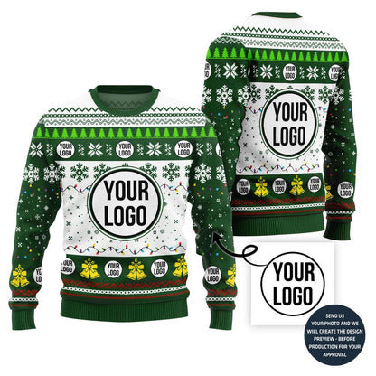 Simple Custom Company Logo Ugly Christmas Jumper