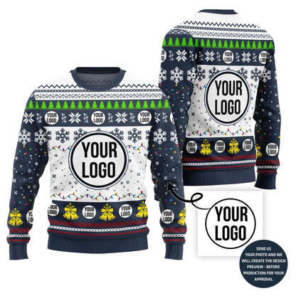 Simple Custom Company Logo Ugly Christmas Jumper