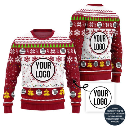 Simple Custom Company Logo Ugly Christmas Jumper