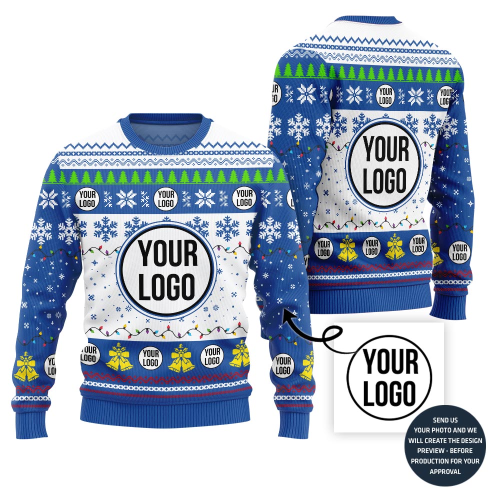 Simple Custom Company Logo Ugly Christmas Jumper