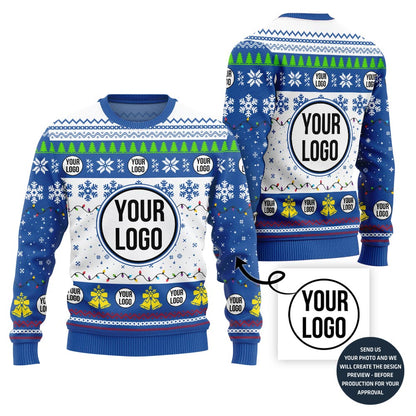 Simple Custom Company Logo Ugly Christmas Jumper