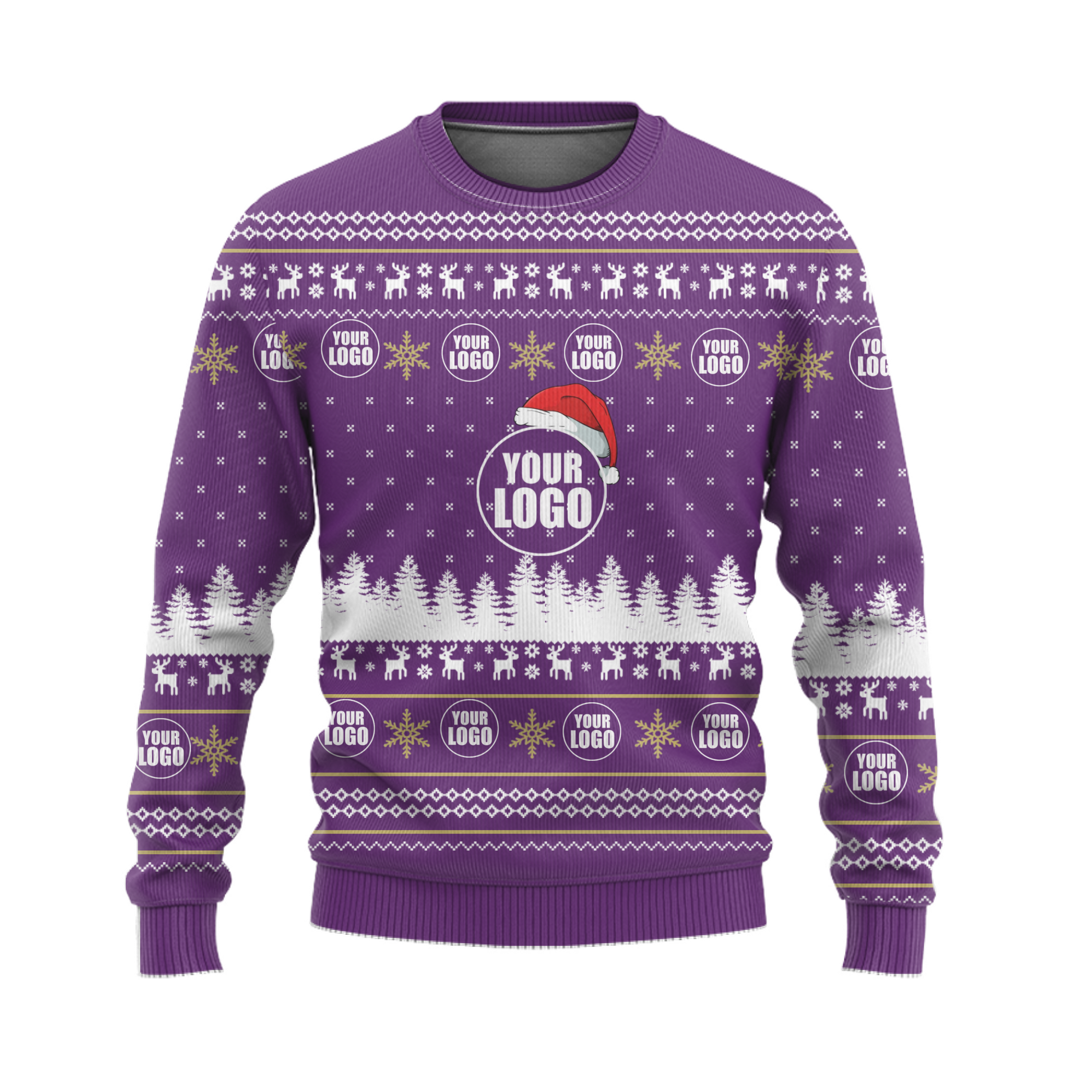 Simple Custom Logo Holiday Sweater Live Preview