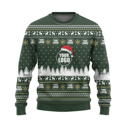 Simple Custom Logo Holiday Sweater Live Preview