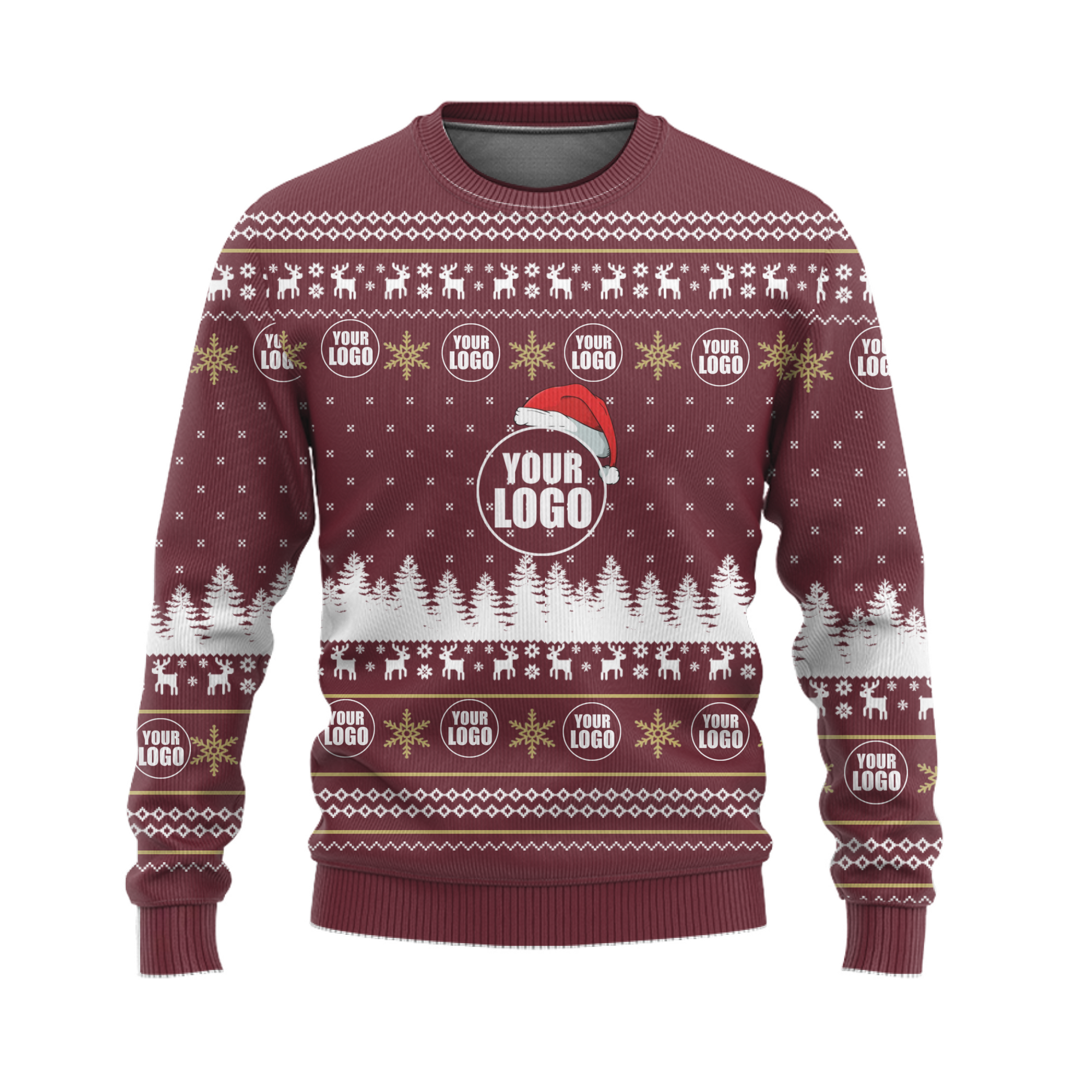 Simple Custom Logo Holiday Sweater Live Preview