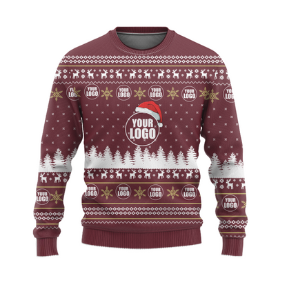 Simple Custom Logo Holiday Sweater Live Preview