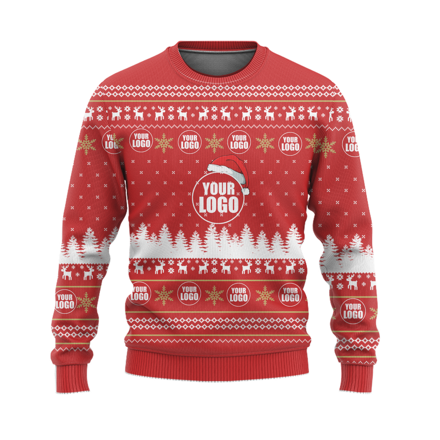 Simple Custom Logo Holiday Sweater Live Preview