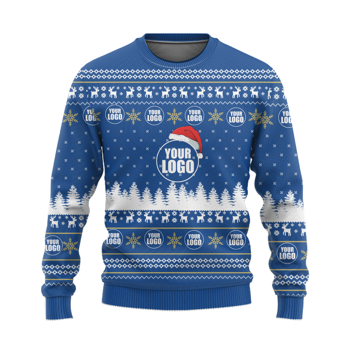 Simple Custom Logo Holiday Sweater Live Preview