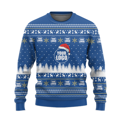Simple Custom Logo Holiday Sweater Live Preview