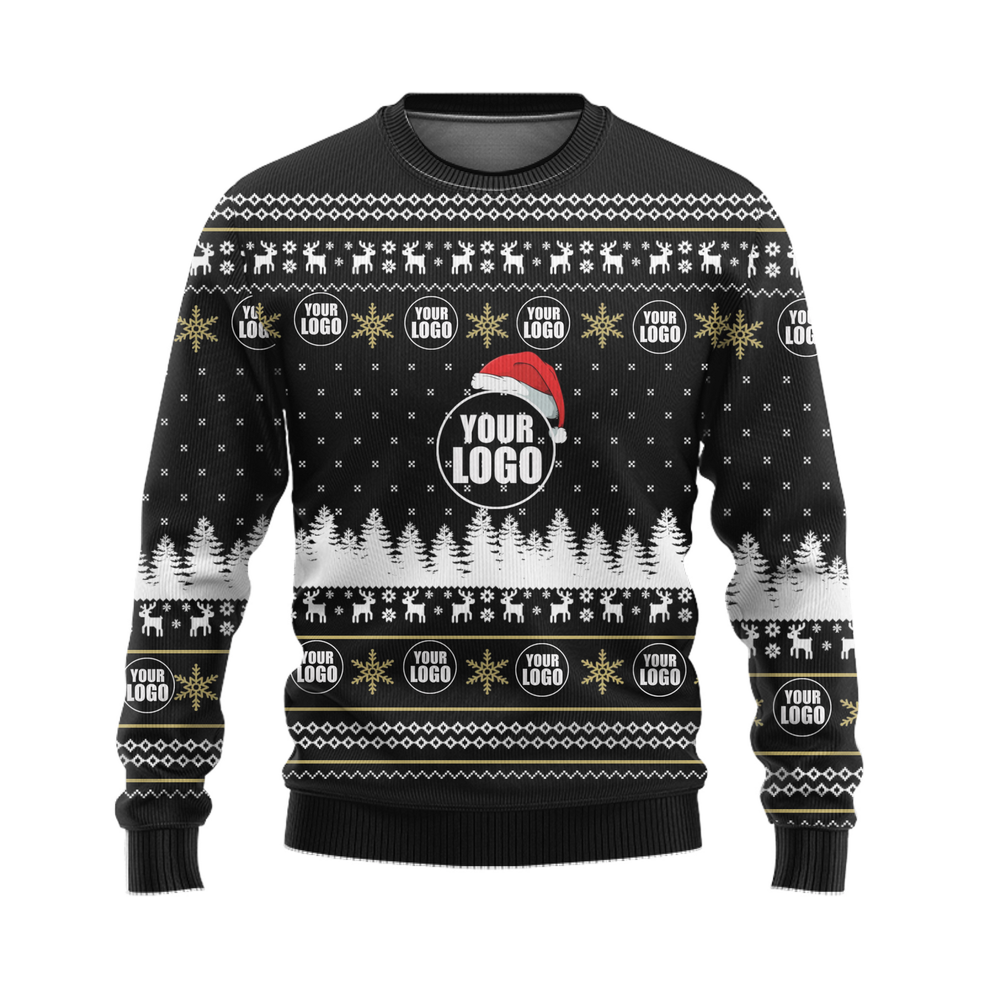 Simple Custom Logo Holiday Sweater Live Preview
