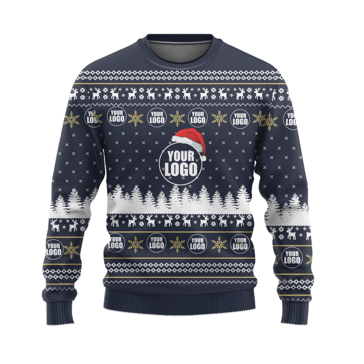 Simple Custom Logo Holiday Sweater Live Preview