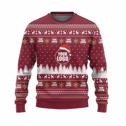 Simple Custom Logo Holiday Sweater Live Preview