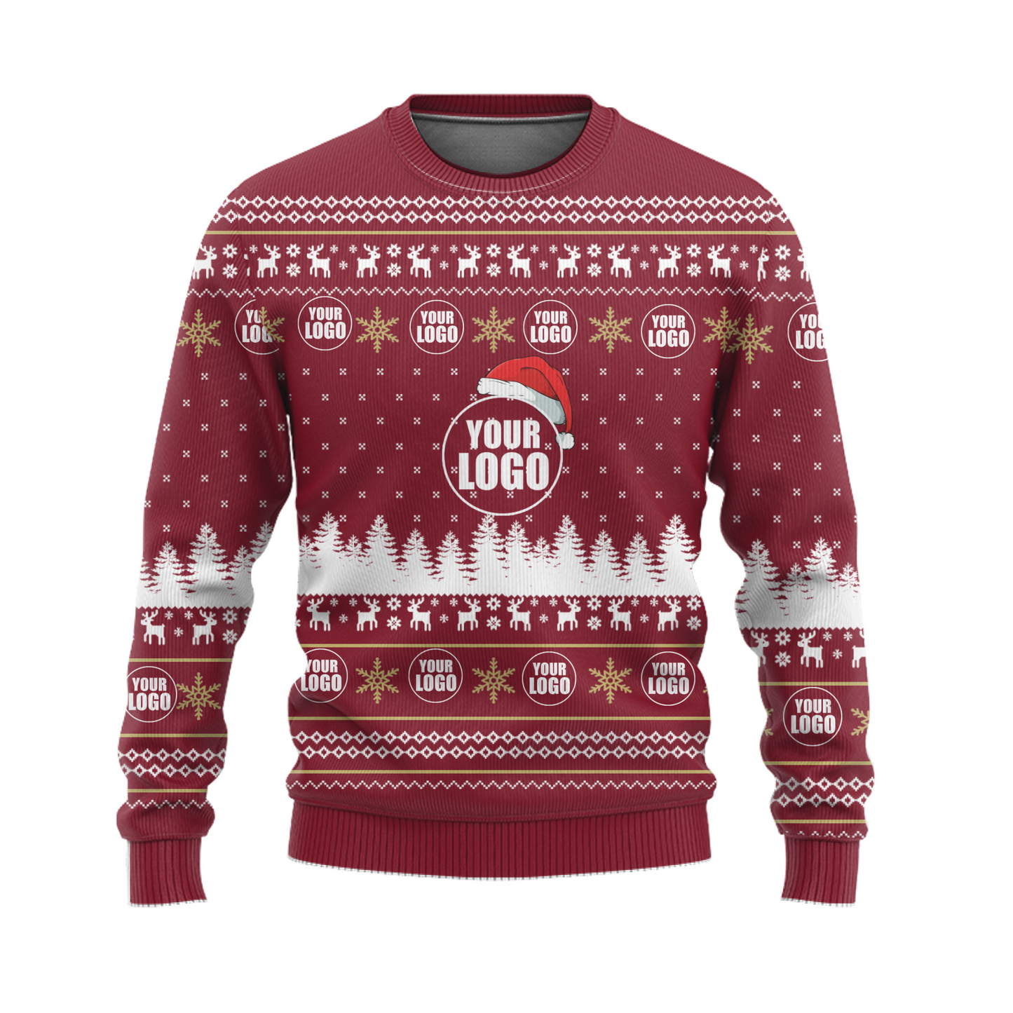 Simple Custom Logo Holiday Sweater Live Preview