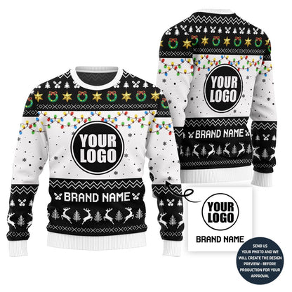 Simple Custom Logo Ugly Christmas Jumper For Brand