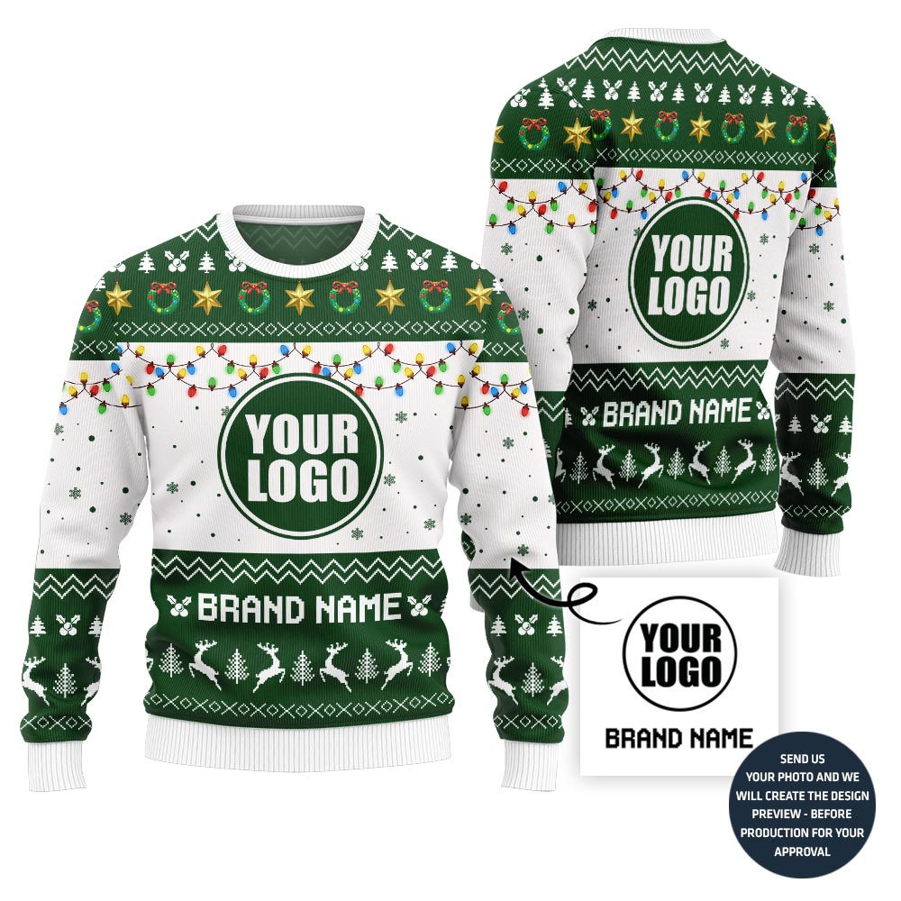 Simple Custom Logo Ugly Christmas Jumper For Brand