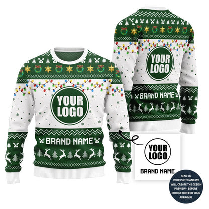Simple Custom Logo Ugly Christmas Jumper For Brand