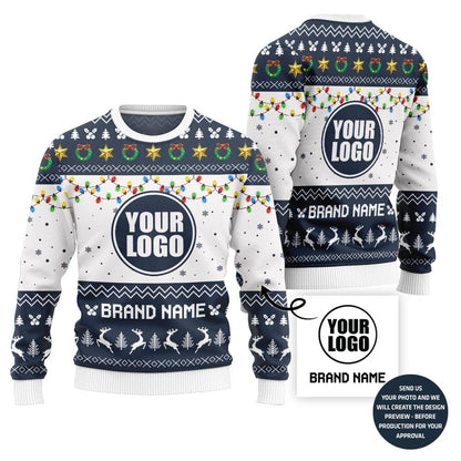 Simple Custom Logo Ugly Christmas Jumper For Brand