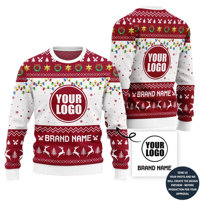 Simple Custom Logo Ugly Christmas Jumper For Brand