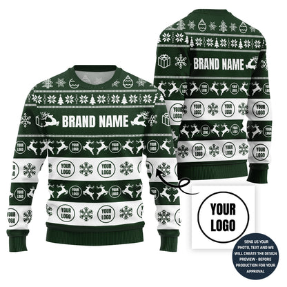 Simple Custom Logo Ugly Holiday Sweater