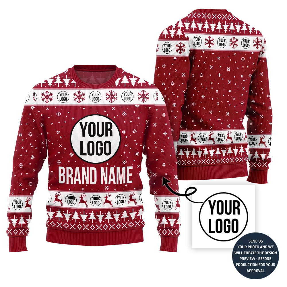 Simple Custom Logo Xmas Sweater