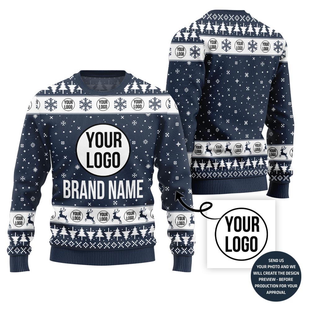 Simple Custom Logo Xmas Sweater