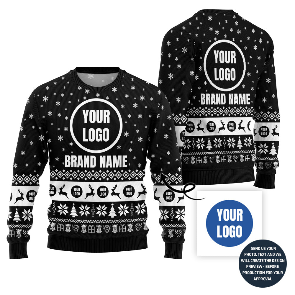 Simple Snowflake Custom Ugly Xmas Sweater For Company