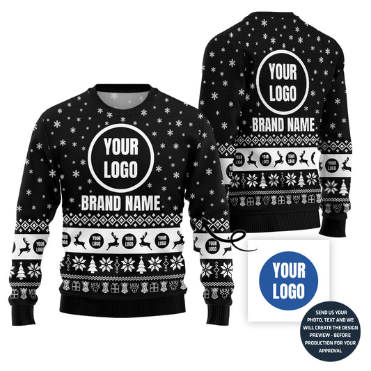 Simple Snowflake Custom Ugly Xmas Sweater For Company