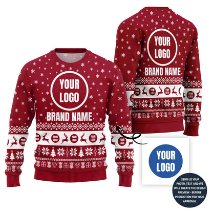Simple Snowflake Custom Ugly Xmas Sweater For Company