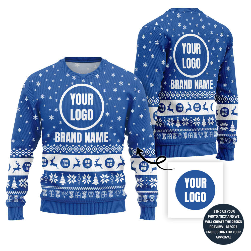 Simple Snowflake Custom Ugly Xmas Sweater For Company