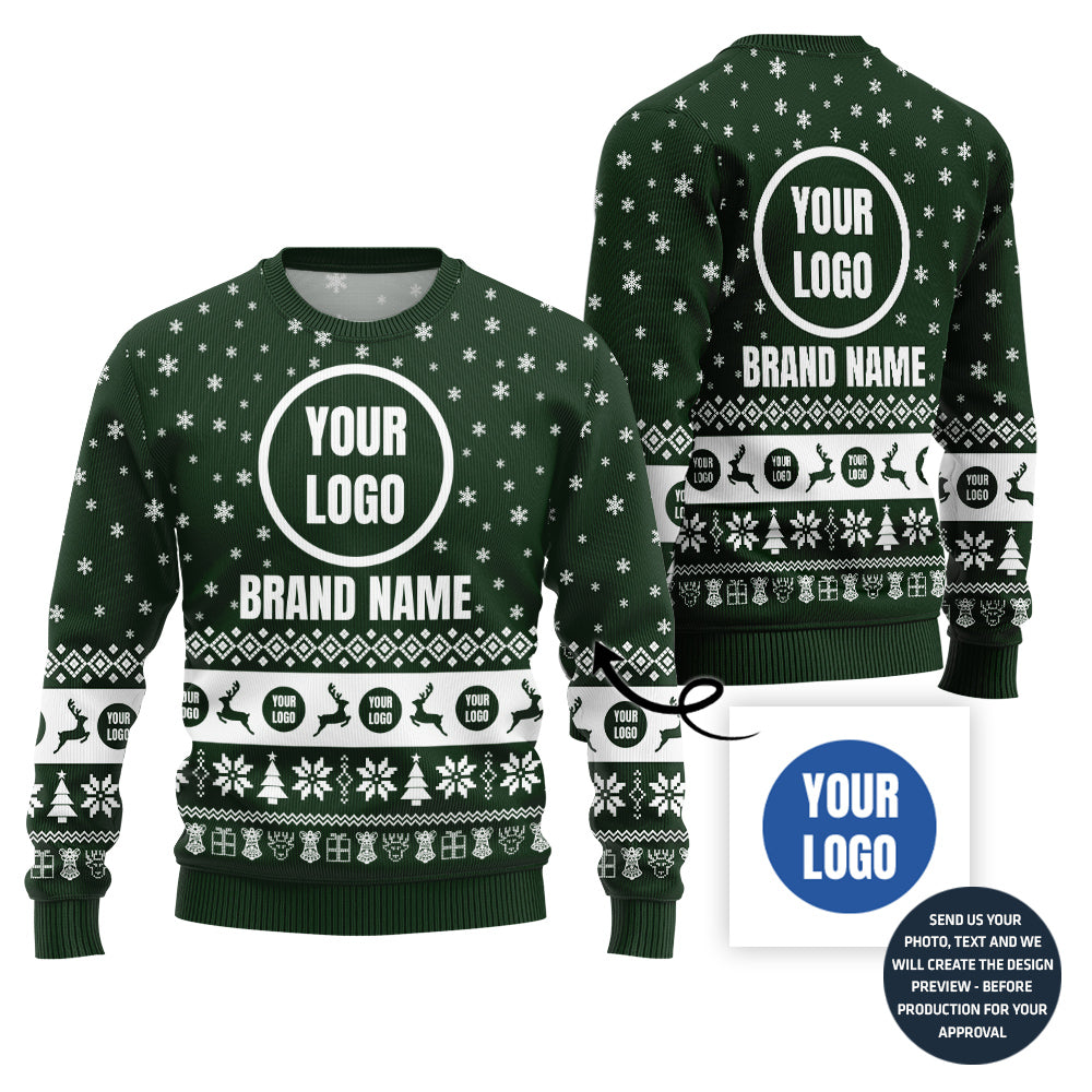 Simple Snowflake Custom Ugly Xmas Sweater For Company